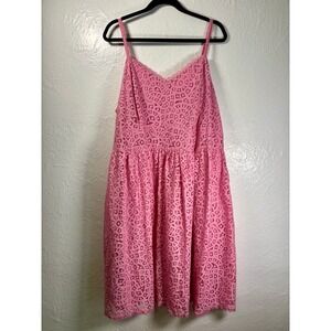 NWT Ashley Nell‎ Tipton Boutique Pink Dress 2XL Lace Overlay Coquette Dollcore